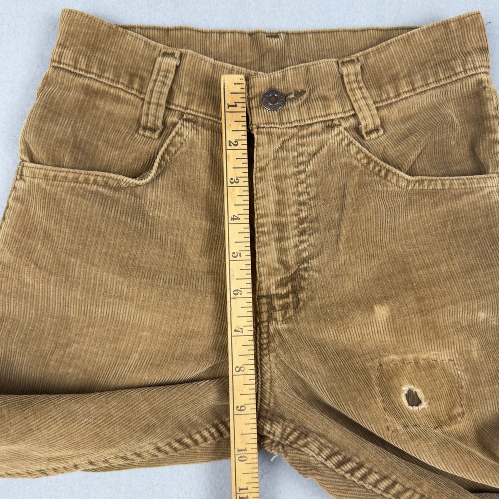 Vtg 70s Levi's White Tab Corduroy Flare Pants Women's 24 Brown Bell Bottoms USA - Picture 16 of 16